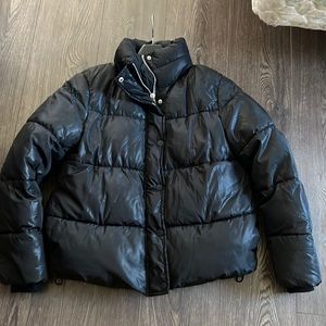 Black puffer jacket